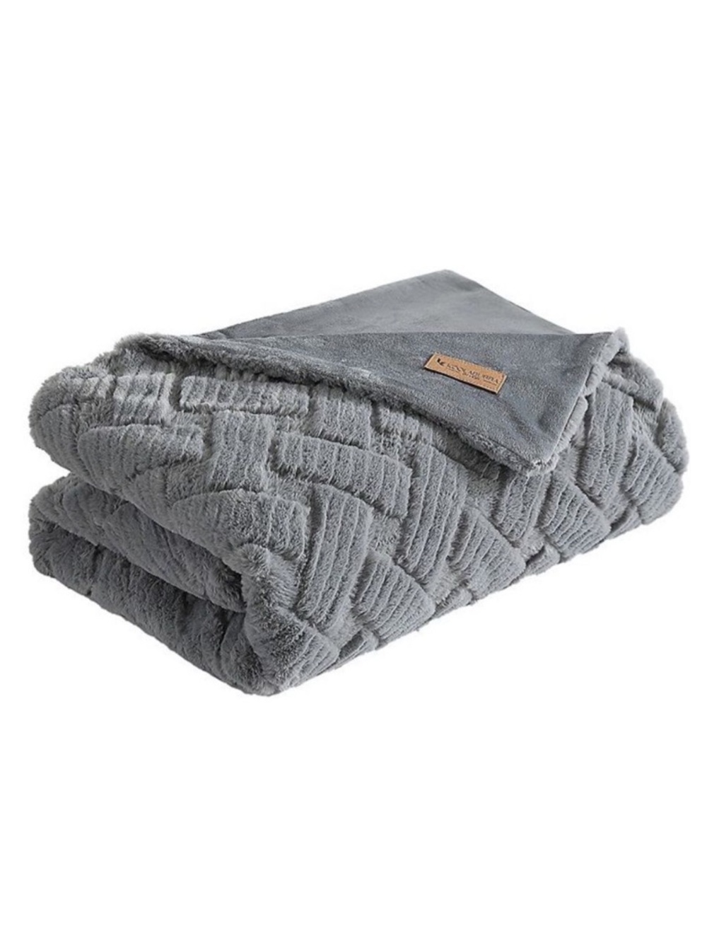 NEW Koolaburra by UGG Crystelle Faux Fur Throw in Wild Dove 50"x70" Cold Weather